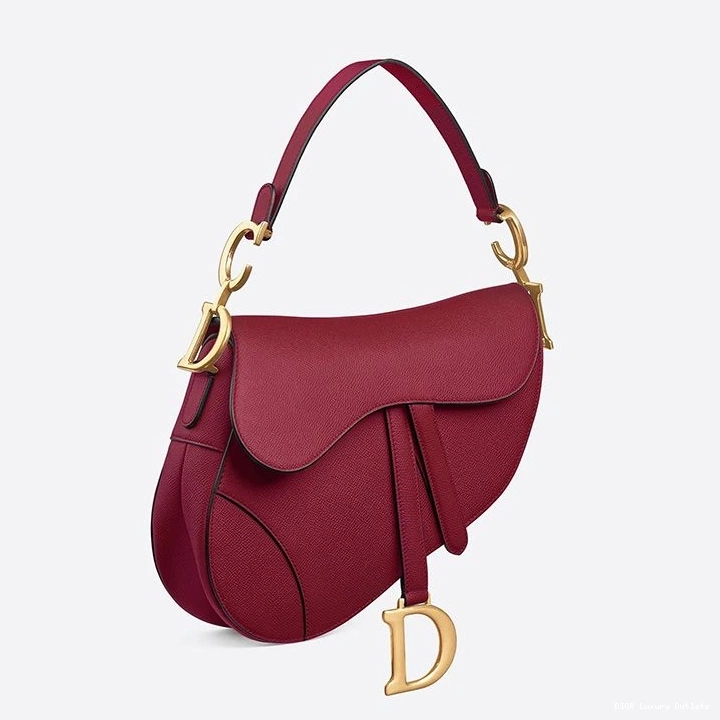 Cheap Bag Calfskin Red Dior Grained Saddle 0720 Luxury
